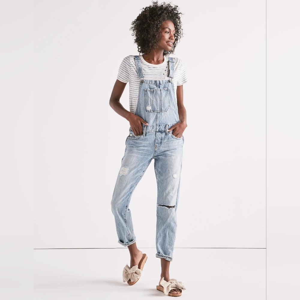 Lucky Brand The Boyfriend Denim Overalls